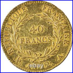 #844993 Coin, France, Napoleon I, 40 Francs, An 12, Paris, VF, Gold, Ga