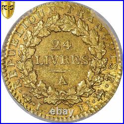 #868252 Coin, France, Convention, 24 Livres, 1793, Paris, PCGS, AU50, AU50-53
