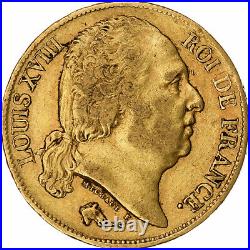 #869688 Coin, France, Louis XVIII, 20 Francs, 1824, Paris, EF, Gold, KM712.1