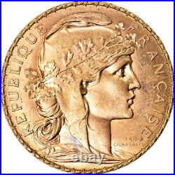 #873737 Coin, France, Marianne, 20 Francs, 1911, Paris, MS(63), Gold, KM857