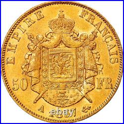#879846 Coin, France, Napoleon III, 50 Francs, 1857, Paris, AU, Gold, K