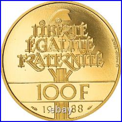 #899083 Coin, France, Fraternité, 100 Francs, 1988, Proof, MS, Gold, KM