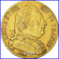 #899694 Coin, France, Louis XVIII, 20 Francs, 1814, Bordeaux, VF, Gold