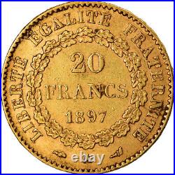 #901553 Coin, France, Génie, 20 Francs, 1897, Paris, AU, Gold, KM825