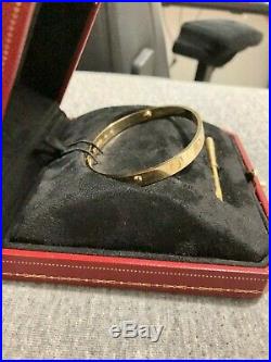 AUTHENTICCartier Love Bracelet Bangle 18K Yellow Gold Size 20