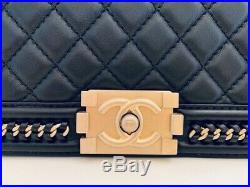 AUTHENTIC Chanel Boy with handle gold H/W