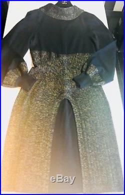 AUTHENTIC RARE CHANEL Black and Metallic Gold Stunning Dress US$3,900 France 36