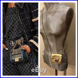 AUTH Chanel 2.55 Gold Mini Small Micro Vintage Crossbody BAG BELT VERY RARE