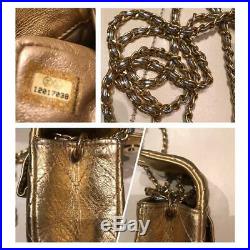 AUTH Chanel 2.55 Gold Mini Small Micro Vintage Crossbody BAG BELT VERY RARE