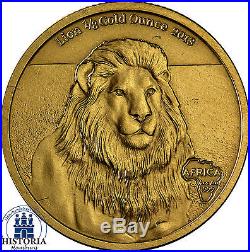 Afrika Serie Gabun 5000 Francs 2013 African Lion Löwe 1/8 Gold Ounce