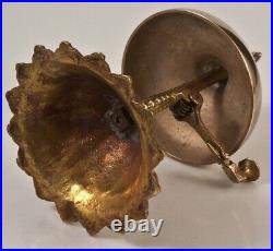 Antique Bronze Table Reception Bell Clever System Pivot Axis Sound Rare Old 19th