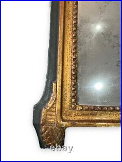 Antique Louis XVI Style Ice Cream Pediment Bouquet Mirror Decor Rare Old 19th