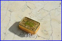 Antique Museum Quality 20 Karat Solid Gold Snuff Box, Trinket Box, One Of A Kind