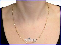 Antique Natural Pearl and 18 Carat Yellow Gold Necklace France 1930s
