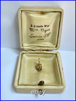 Antique Skull Pendant 18 Solid Gold Diamond Victorian Memento Mori jewelry