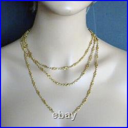 Antique Victorian Long Chain Necklace Sautoir 18k Gold c1890 Versatile (6752)