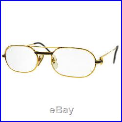 Auth CARTIER Logos Reading Glasses Eye Wear Gold Clear Bordeaux Vintage AK16923h