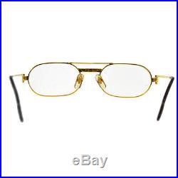 Auth CARTIER Logos Reading Glasses Eye Wear Gold Clear Bordeaux Vintage AK16923h