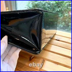 Auth CHANEL Brilliant Matelasse Enamel Hand Bag Black Vintage From Japan