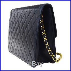 Auth Chanel Matelasse Women's Leather Bag Black 77ZA001