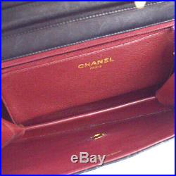 Auth Chanel Matelasse Women's Leather Bag Black 77ZA001