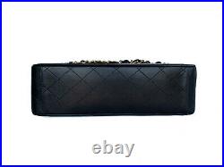 Auth Chanel Vintage 13 XL Maxi Classic Jumbo Bag 24k Gold Plated HW EXCELLENT