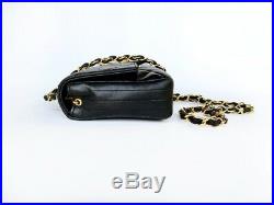 Auth Chanel Vintage Crossbody Flap With XL Logo 24k Real Gold Hardware