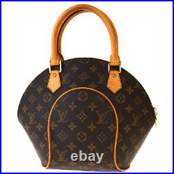 Auth LOUIS VUITTON Ellipse PM Hand Bag Monogram Leather Brown M51127 77SB476
