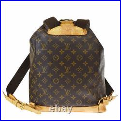Auth LOUIS VUITTON Montsouris GM Backpack Bag Monogram Leather M51135 17BS623