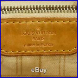 Auth LOUIS VUITTON NEVERFULL MM Tote Bag Shopping Purse Damier Azur N51107