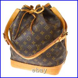 Auth LOUIS VUITTON Noe GM Shoulder Bag Monogram Leather Brown M42224 73BT008