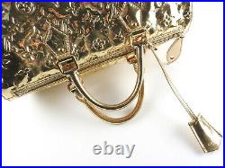 Auth LOUIS VUITTON Speedy 30 Mirror Boston Hand Bag Metallic Gold M95272 V-2395