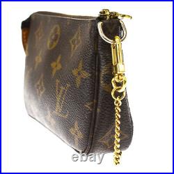 Auth Louis Vuitton Mini Pochette Accessoires Hand Bag Monogram M58009 34MI122
