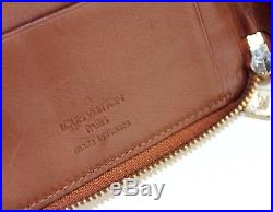 Auth Louis Vuitton Vernis Bronze Patent Leather Zip Around Wallet BJ1002 France