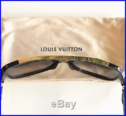 Authentic 100% Louis Vuitton LV Evidence Sunglasses Z0350W Black Gold France FS
