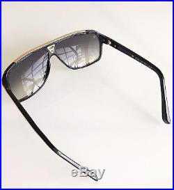 Authentic 100% Louis Vuitton LV Evidence Sunglasses Z0350W Black Gold France FS