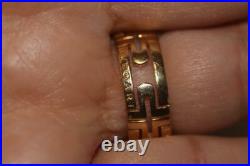 Authentic BULGARI Bvlgari Parentesi 18K Yellow Gold Ring Size 53 US 6.5