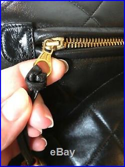 Authentic Black Chanel Vintage Backpack 24k Gold Hardware