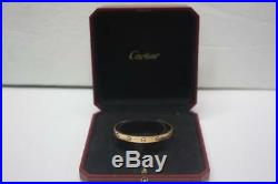 Authentic CARTIER Love Cuff Bangle Bracelet Solid 18K Rose Gold Size 17
