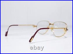 Authentic CARTIER Romance Santos Gold Plated Made in France Eyeglasses Frames
