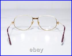 Authentic CARTIER Romance Santos Gold Plated Made in France Eyeglasses Frames