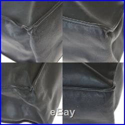 Authentic CHANEL CC Chain Shoulder Tote Bag Leather Black Gold Vintage 57EY033