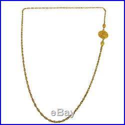 Authentic CHANEL Vintage CC Logos Gold Chain Pendant Necklace France AK28622