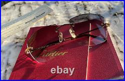 Authentic Cartier C Décor Sunglasses CT0050O 750 Buffs