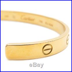 Authentic Cartier Love Bracelet Open Bangle 18K YG Size #16 Yellow Gold Used F/S