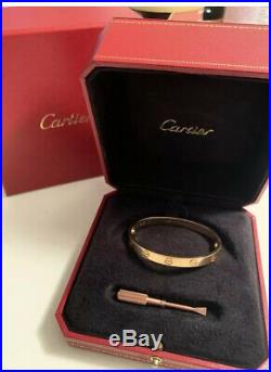 Authentic Cartier Love Bracelet in Rose Gold Size 16