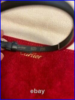 Authentic Cartier Love Leather Bracelet White Gold #751