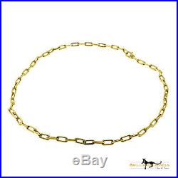 Authentic Cartier Santos de Cartier 18k Gold Chain Necklace, 22 inches, Cert