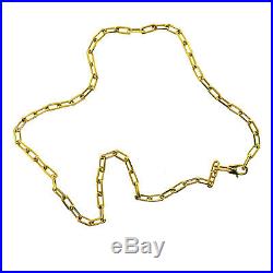 Authentic Cartier Santos de Cartier 18k Gold Chain Necklace, 22 inches, Cert