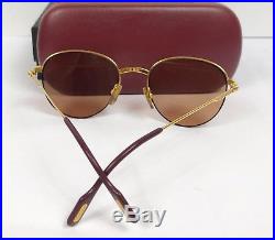 Authentic Cartier Vintage Montaigne Gold Half Frame Sunglasses Paris France